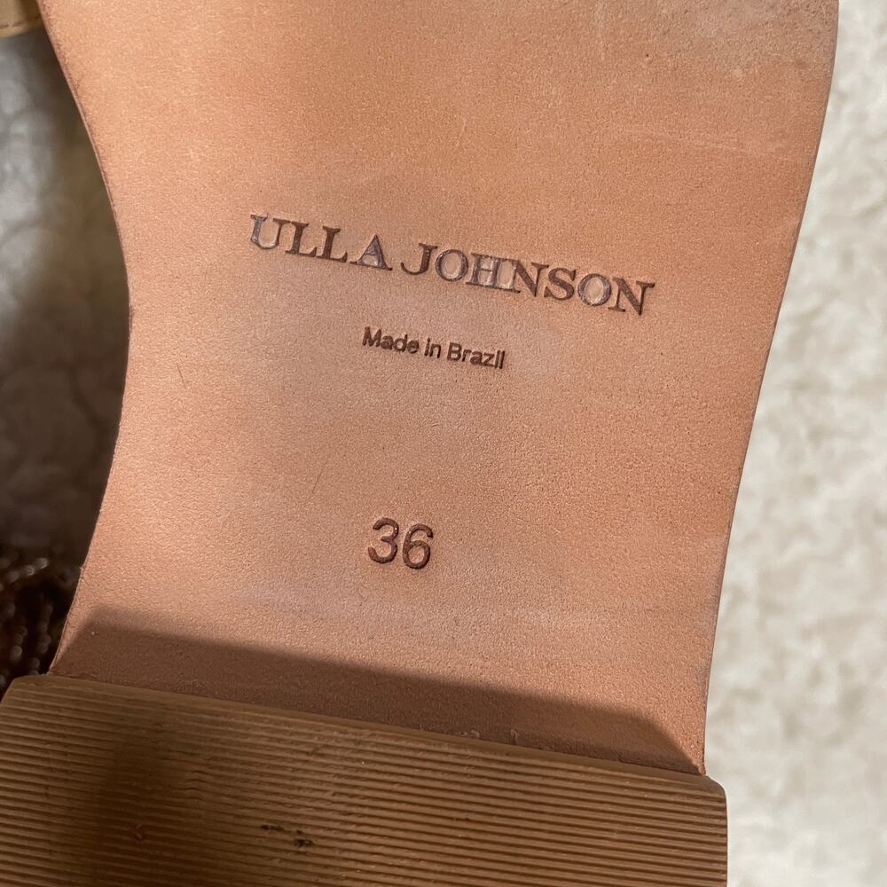 Ulla Johnson Imade Beaded Sandals RARE Flats Beige Thong Boho Fringe Strap‎ 6 - Picture 7 of 7